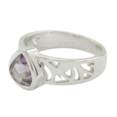 Amethyst Solitaire Egyptian Silver Purple Gemstones Tiny Graceful Ring Jewelry