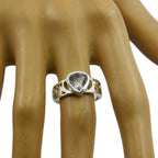 Amethyst Solitaire Egyptian Silver Purple Gemstones Tiny Graceful Ring Jewelry