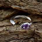 Amethyst Solitaire Egyptian Sterling Silver Purple Gems Featherlight Fairytale Ring Jewelry