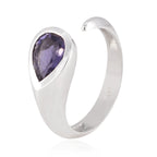 Amethyst Solitaire Egyptian Sterling Silver Purple Gems Featherlight Fairytale Ring Jewelry