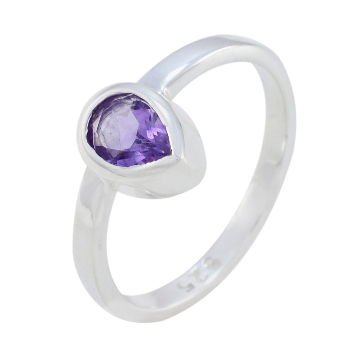 Amethyst Solitaire Korean 92.5 Silver Purple Gemstones Dainty propsel Ring Jewelry Второстепенное изображение товара