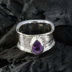 Amethyst Solitaire African Sterling Silver Purple Gemstone Versatile Victorian Band Jewellery