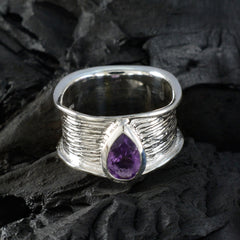 Amethyst Solitaire African Sterling Silver Purple Gemstone Versatile Victorian Band Jewellery