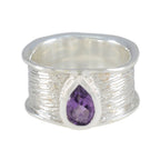 Amethyst Solitaire African Sterling Silver Purple Gemstone Versatile Victorian Band Jewellery