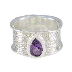 Amethyst Solitaire African Sterling Silver Purple Gemstone Versatile Victorian Band Jewellery