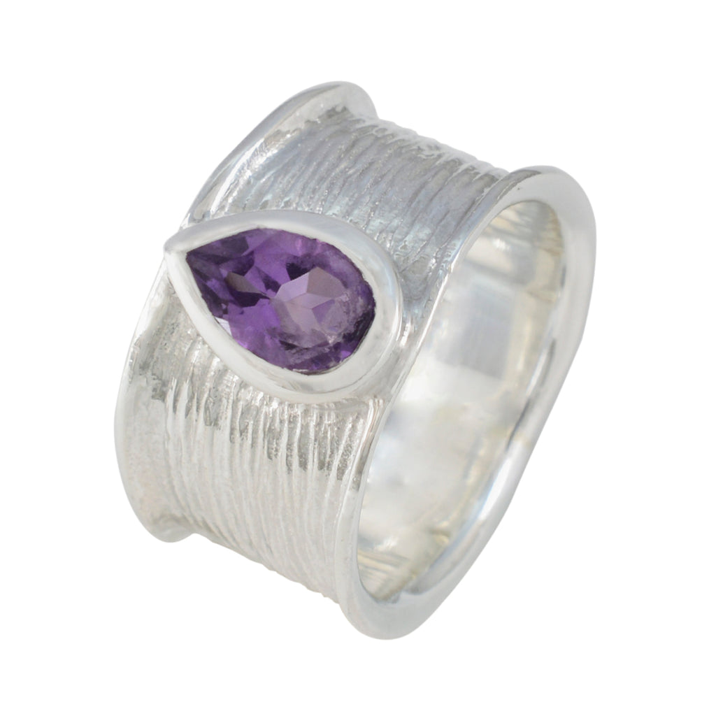 Amethyst Solitaire African Sterling Silver Purple Gemstone Versatile Victorian Band Jewellery