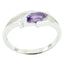 Amethyst Solitaire Japanese Sterling Silver Purple Gems Dainty Trendy Ring Jewelry