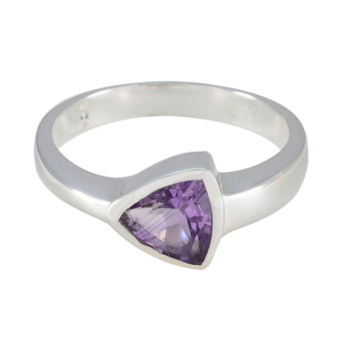 Amethyst Solitaire Australian Silver Purple Gemstone Tiny Heritage Ring Jewellery メイン画像