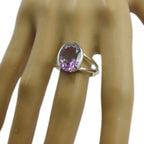 Amethyst Solitaire German 925 Silver Purple Gemstone Mid weight Fairytale Ring Jewelry