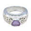 Amethyst Solitaire German 925 Silver Purple Gemstone Chunky Filigree Ring Jewelry