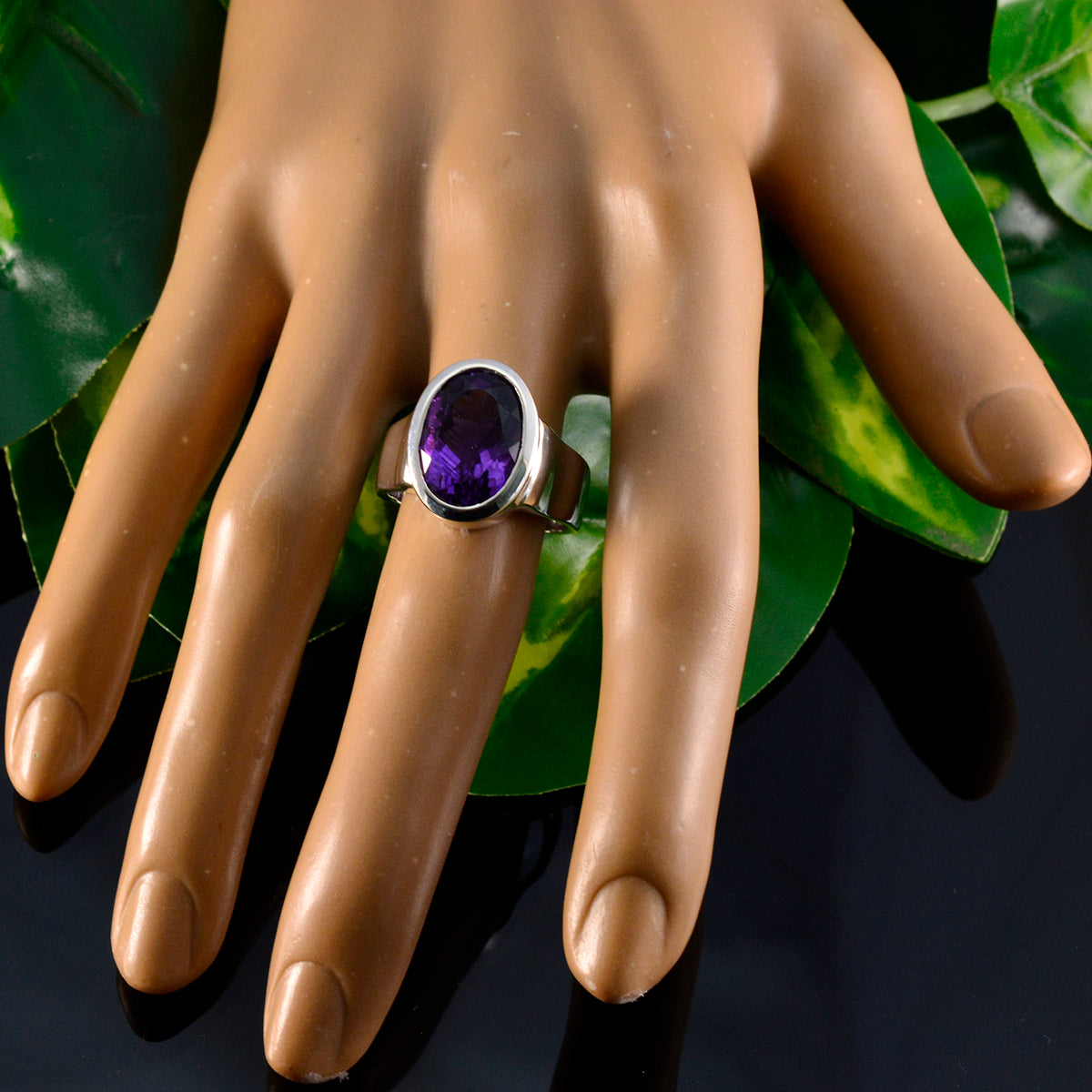 Amethyst Solitaire Spanish Sterling Silver Purple Gemstones Statement Heritage Ring Jewellery