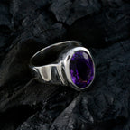 Amethyst Solitaire Spanish Sterling Silver Purple Gemstones Statement Heritage Ring Jewellery