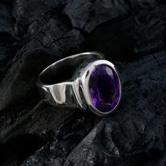 Amethyst Solitaire Spanish Sterling Silver Purple Gemstones Statement Heritage Ring Jewellery