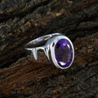 Amethyst Solitaire Spanish Sterling Silver Purple Gemstones Statement Heritage Ring Jewellery