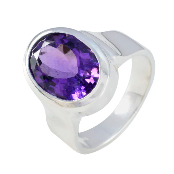 Amethyst Solitaire Spanish Sterling Silver Purple Gemstones Statement Heritage Ring Jewellery