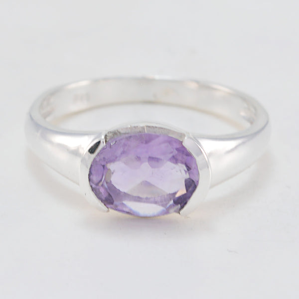 Amethyst Solitaire Japanese 92.5 Silver Purple Gemstone Delicate Fairytale Ring Jewellery