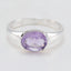 Amethyst Solitaire Japanese 92.5 Silver Purple Gemstone Delicate Fairytale Ring Jewellery