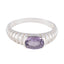 Amethyst Solitaire Japanese 925 Sterling Silver Purple Gems Whisper thin Modern Ring Jewelry