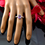 Amethyst Solitaire African Sterling Silver Purple Gemstones Featherlight Boho Ring Jewellery