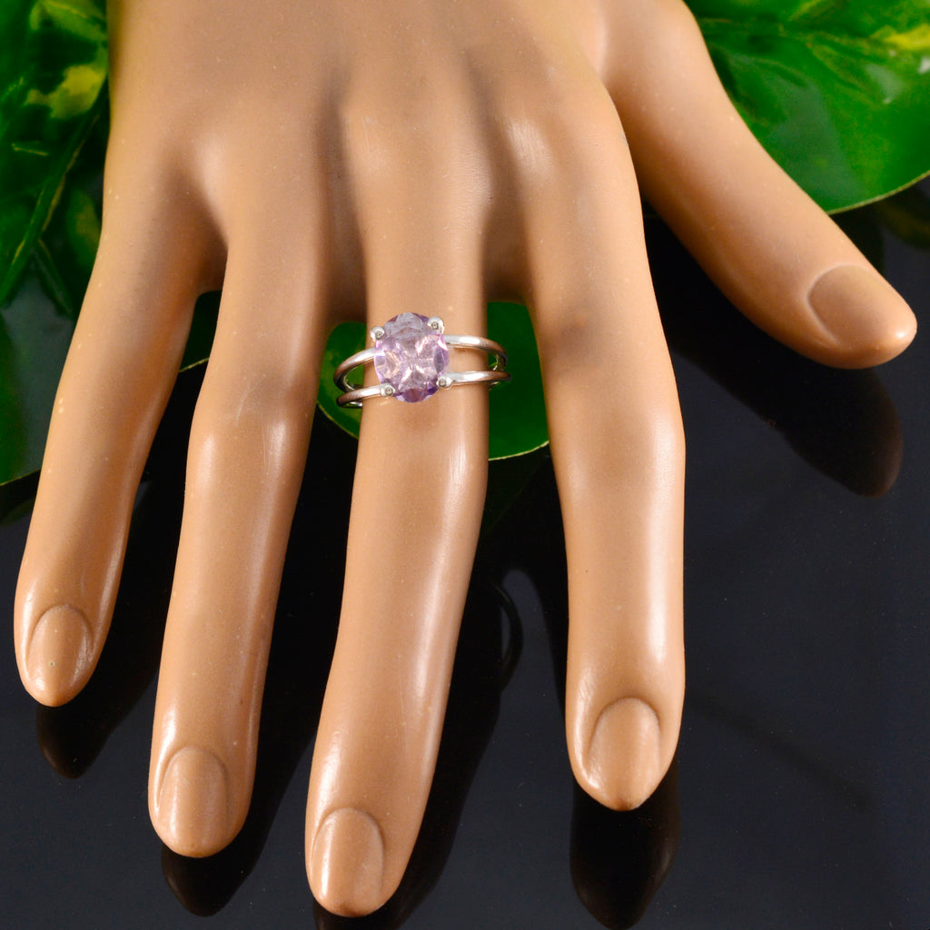 Amethyst Solitaire Turkish Sterling Silver Purple Gems Whisper thin Contemporary Ring Jewellery