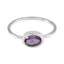 Amethyst Solitaire American Sterling Silver Purple Gemstones Elegant  Feminine Ring Jewellery