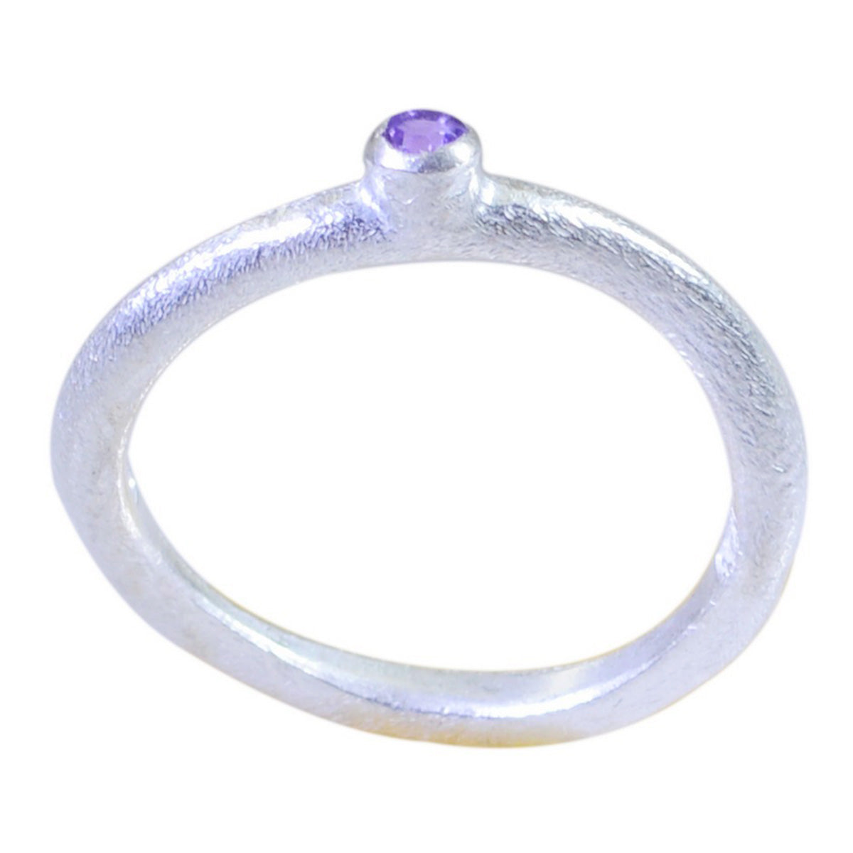 Amethyst Solitaire Japanese Silver Purple Gems Delicate Fairytale Ring Jewelry