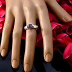 Amethyst Solitaire German 925 Sterling Silver Purple Gemstones Slim Glamorous Ring Jewelry