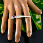 Amethyst Solitaire Indian 925 Sterling Silver Purple Gems Versatile Fairytale Ring Jewelry