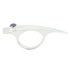 Amethyst Solitaire Indian 925 Sterling Silver Purple Gems Versatile Fairytale Ring Jewelry