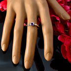 Amethyst Solitaire Japanese 925 Silver Purple Gems Whisper thin Romantic Ring Jewelry