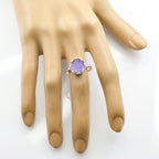 Amethyst Solitaire German 92.5 Silver Purple Gemstone Slim Fairytale Ring Jewelry
