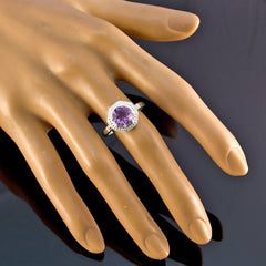 Amethyst Solitaire Turkish 925 Sterling Silver Purple Gems Whisper thin Fairytale Ring Jewelry