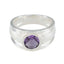 Amethyst Solitaire Egyptian 92.5 Silver Purple Gems Classic Abstract Ring Jewellery