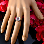 Amethyst Solitaire Korean Silver Purple Gemstones Whisper thin Luxurious Ring Jewelry