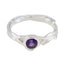 Amethyst Solitaire Egyptian 925 Silver Purple Gems Featherlight Trendy Ring Jewellery