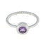 Amethyst Solitaire Japanese 92.5 Silver Purple Gems Delicate Modern Ring Jewelry