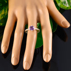 Amethyst Solitaire Moroccan Silver Purple Gemstones Featherlight Twist Ring Jewellery