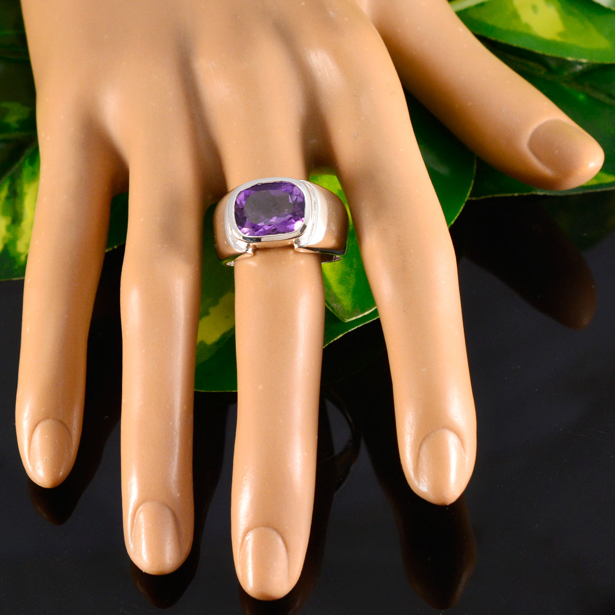 Amethyst Solitaire Indian 925 Sterling Silver Purple Gems Essential  Contemporary Ring Jewellery
