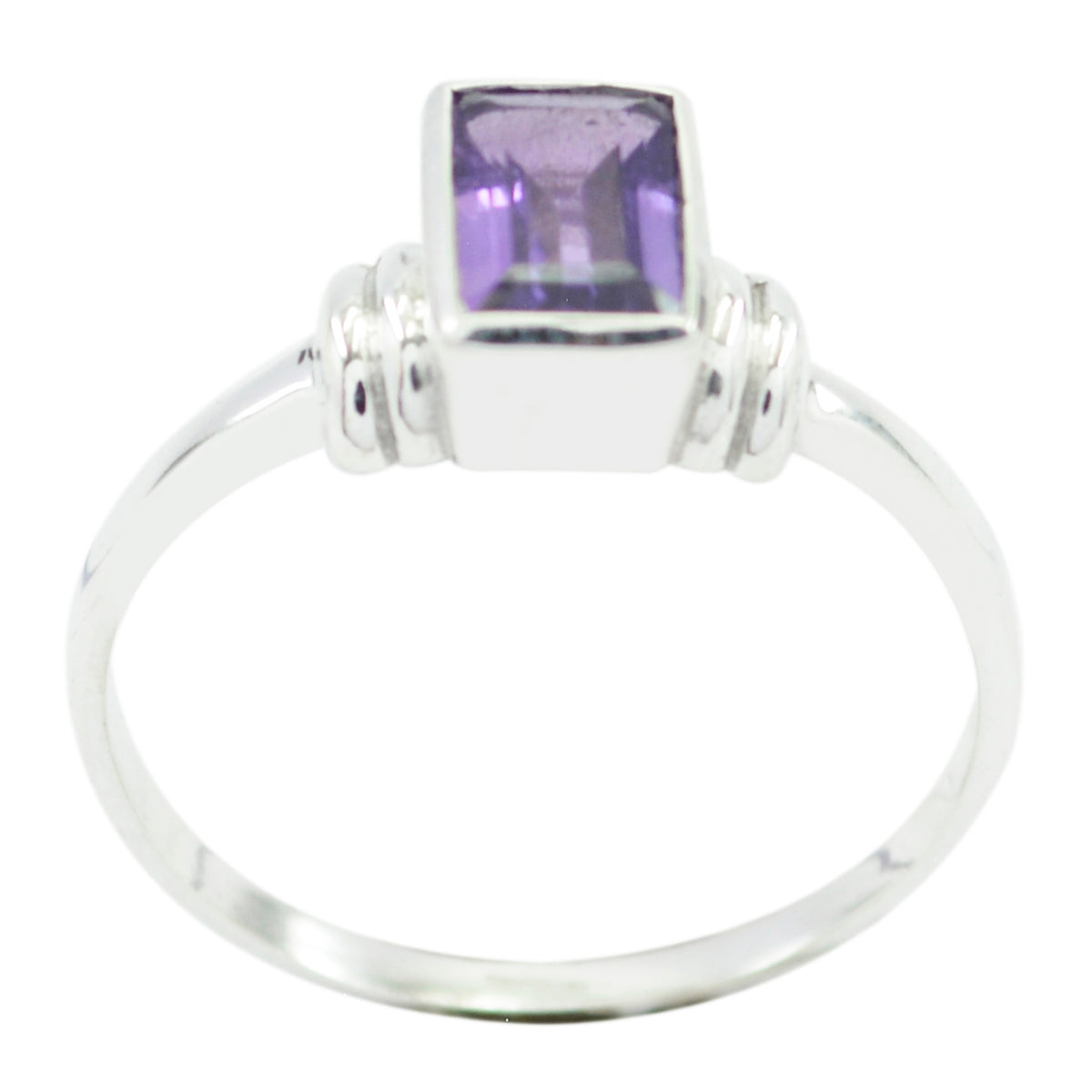 Amethyst Solitaire American Silver Purple Gems Dainty Romantic Ring Jewellery Главное изображение товара