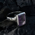 Amethyst Solitaire African 925 Silver Purple Gemstones Versatile Modern Ring Jewellery