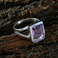 Amethyst Solitaire African 925 Silver Purple Gemstones Versatile Modern Ring Jewellery