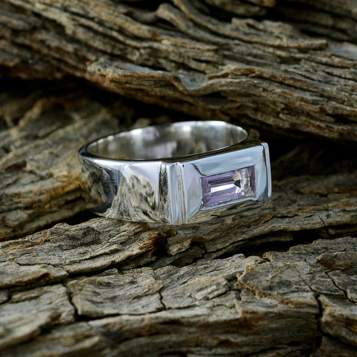 Amethyst Solitaire Spanish 925 Silver Purple Gemstone Statement Victorian Ring Jewellery