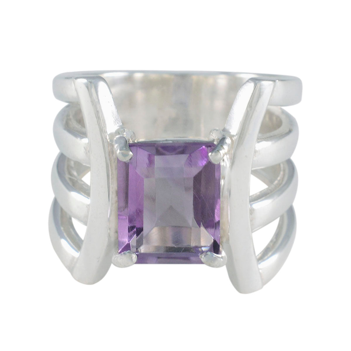 Amethyst Solitaire Spanish 925 Silver Purple Gemstone Statement Heritage Ring Jewellery