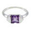 Amethyst Solitaire Turkish 92.5 Silver Purple Gems Whisper thin Graceful Ring Jewelry