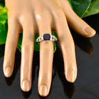 Amethyst Solitaire German Silver Purple Gemstone Featherlight Modern Ring Jewellery