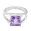Amethyst Solitaire Russian 92.5 Silver Purple Gems Tiny Glamorous Ring Jewelry