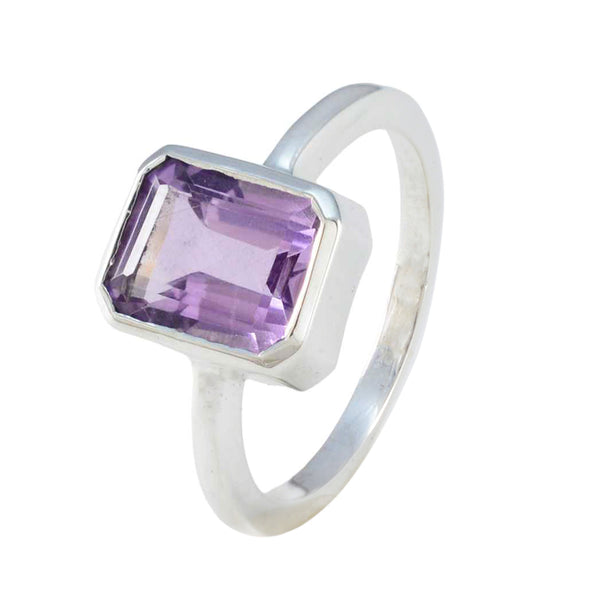 Amethyst Solitaire Turkish 92.5 Silver Purple Gemstones Whisper thin Glamorous Ring Jewellery
