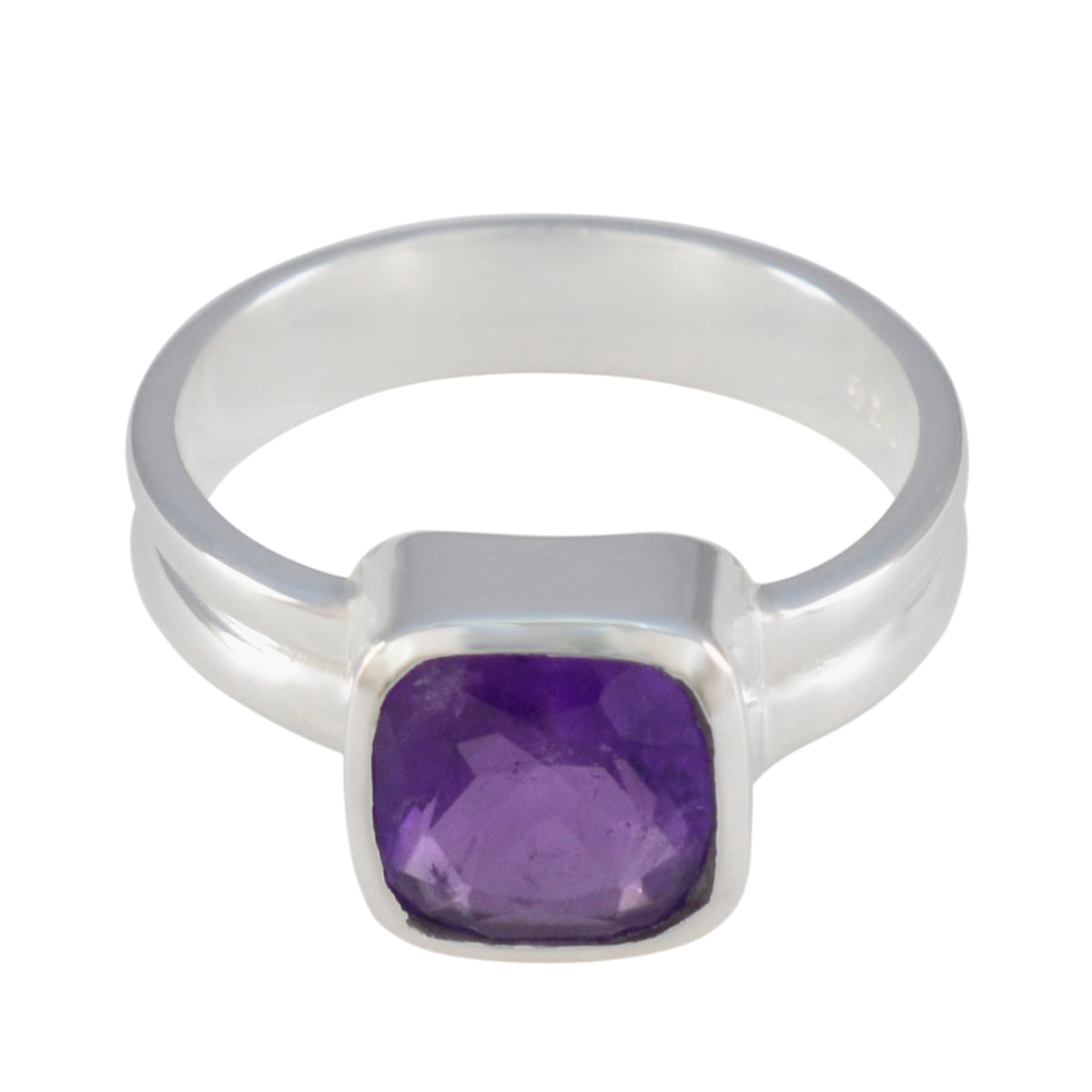 Amethyst Solitaire Moroccan 92.5 Silver Purple Gemstones Tiny Glamorous Ring Jewellery