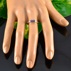 Amethyst Solitaire Japanese 925 Sterling Silver Purple Gemstone Delicate Glamorous Ring Jewellery