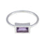 Amethyst Solitaire Japanese 925 Sterling Silver Purple Gemstone Delicate Glamorous Ring Jewellery
